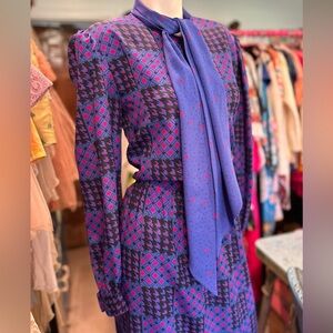 Vivid Floral Vintage Dress